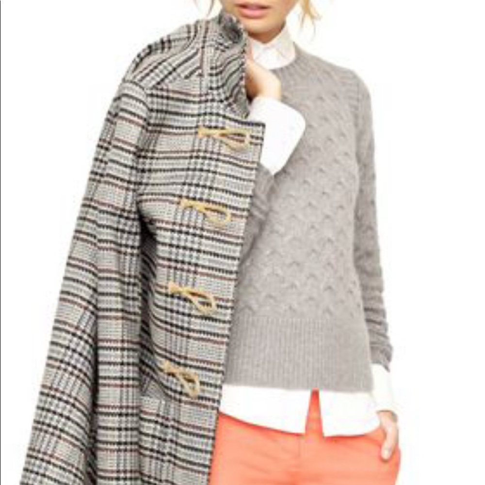 J Crew Honeycomb Grey Crew Neck Sweater Size XS